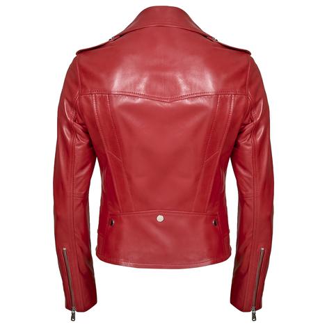 Aletta Kırmızı Kadın Deri Ceket_1
