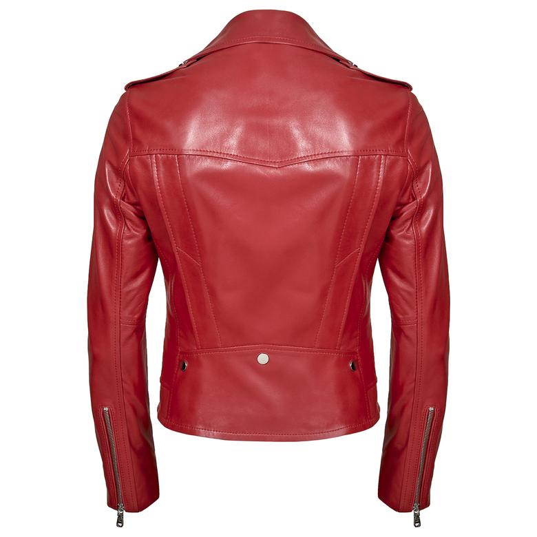 Aletta Kırmızı Kadın Deri Ceket_1