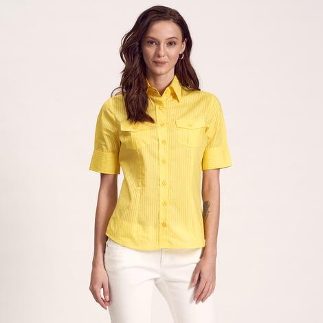 Sarı Kadın Dokuma Gömlek_0