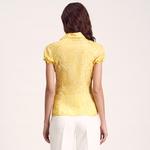 Sarı Kadın İpek Gömlek 1010007309002