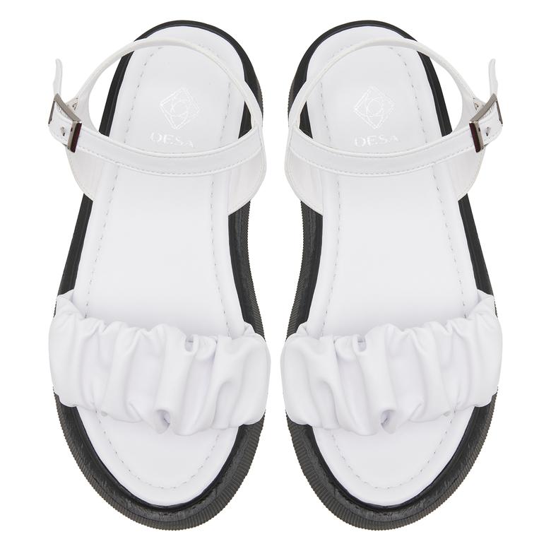 Beyaz Crocus Kadın Sandalet 2010047656008