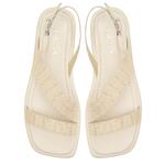Ornella Beyaz Kadın Kroko Baskılı Deri Sandalet 2010047440009