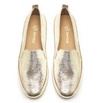Lisa Comfort Metalik Gold Kadın Deri Günlük Ayakkabı 2010048833008