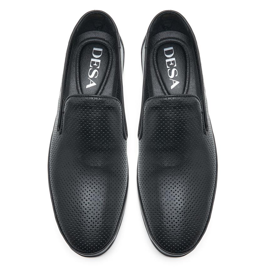 Enrico Siyah Erkek Deri Günlük Ayakkabı 2010048755006