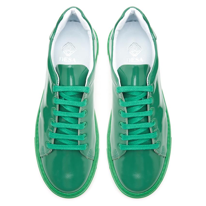 Joy Yeşil Kadın Rugan Deri Spor Ayakkabı 2010048786004