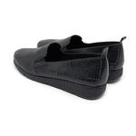 Lisa Comfort Metalik Siyah Kadın Deri Günlük Ayakkabı 2010048833004