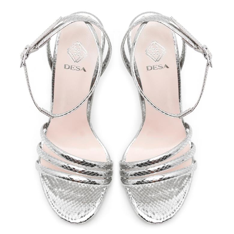 Prinze Gümüş Kadın Topuklu Sandalet 2010048752004