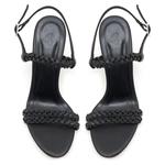 Gellano Siyah Kadın Örgü Topuklu Sandalet 2010049134003