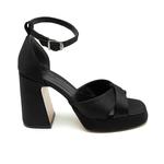 Gelatto Saten Siyah Kadın Topuklu Sandalet 2010049253003